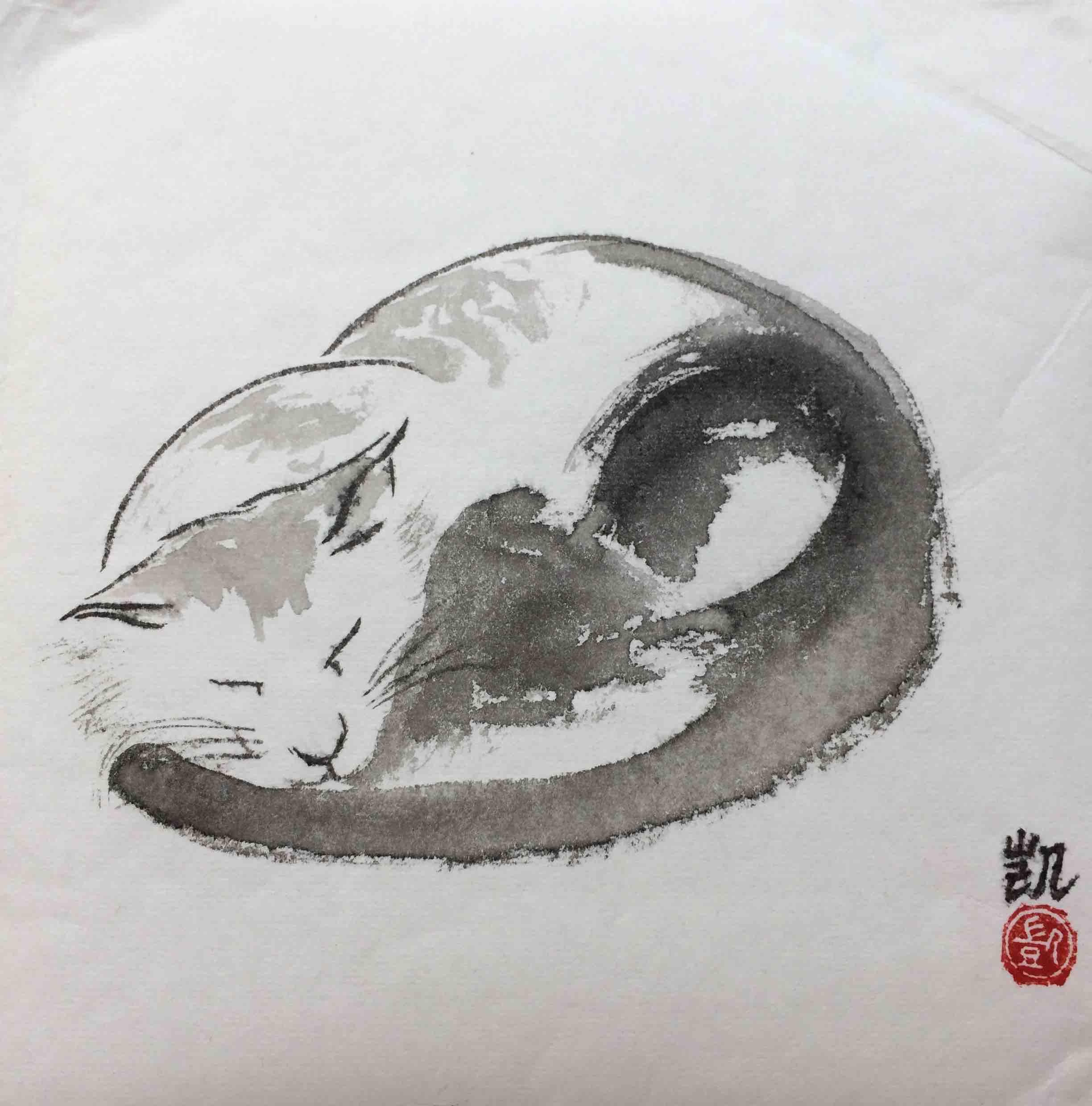 Schlafende Katze